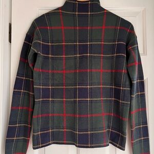 Green/Red Plaid Long Sleeve Turtleneck Cozy Festive Holiday Winter Sweater